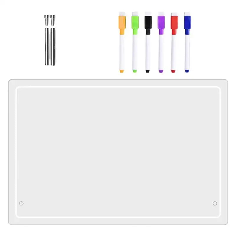 1 Set Office Desk Clear Acrylic Writing Board Tabletop Memo Message Daily Planner Board Practice Whiteboard