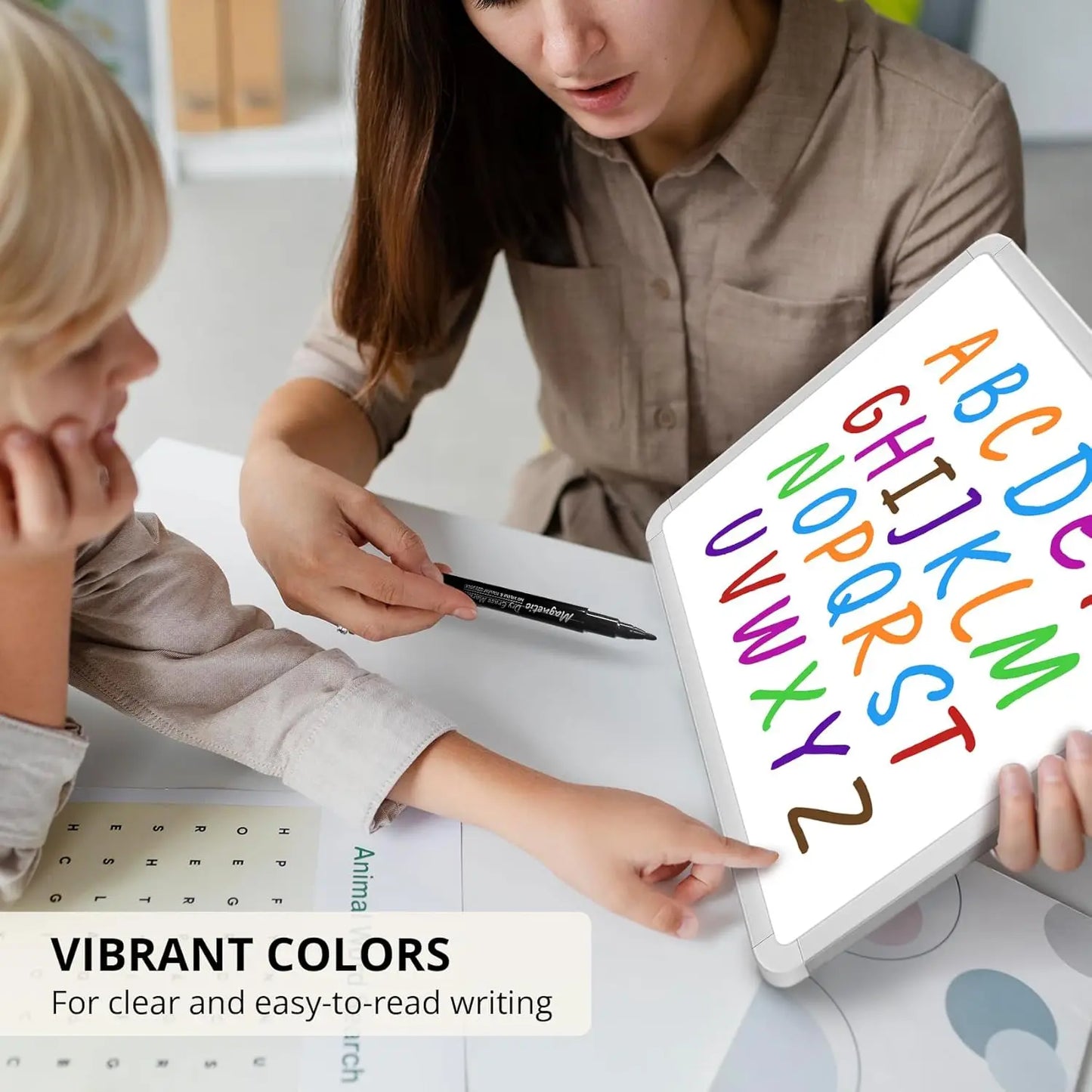 Magnetic Dry Erase Whiteboard Markers 8 Count Colorful FineTip Thin Dry Erase Markers with Eraser for Home Office School Suppli